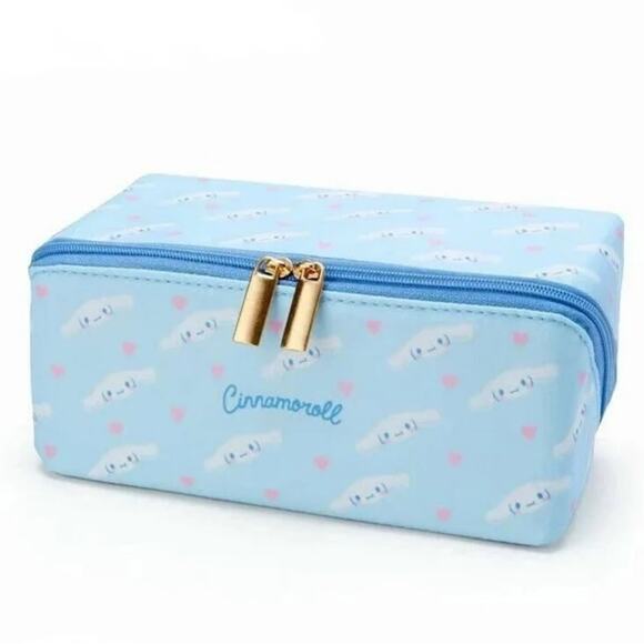 NEW Sanrio Anime Cinnamoroll Pencil Case Cosmetic Bag Cuboid - Picture 1 of 9